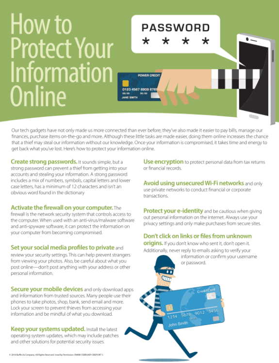 Financial Literacy about How to Protect Your Information Online