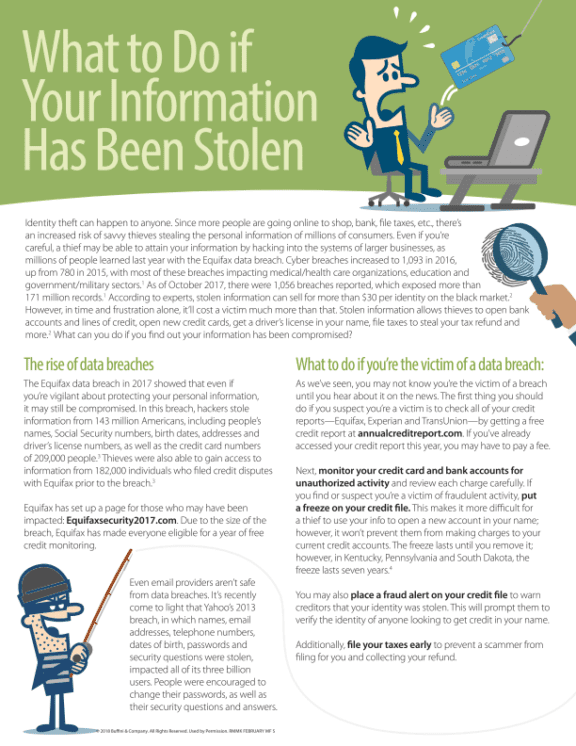 What To Do If Your Information Has Been Stolen for Financial Literacy